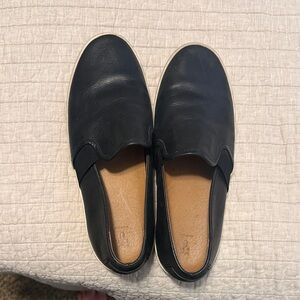 Frye womens slip on black shoes